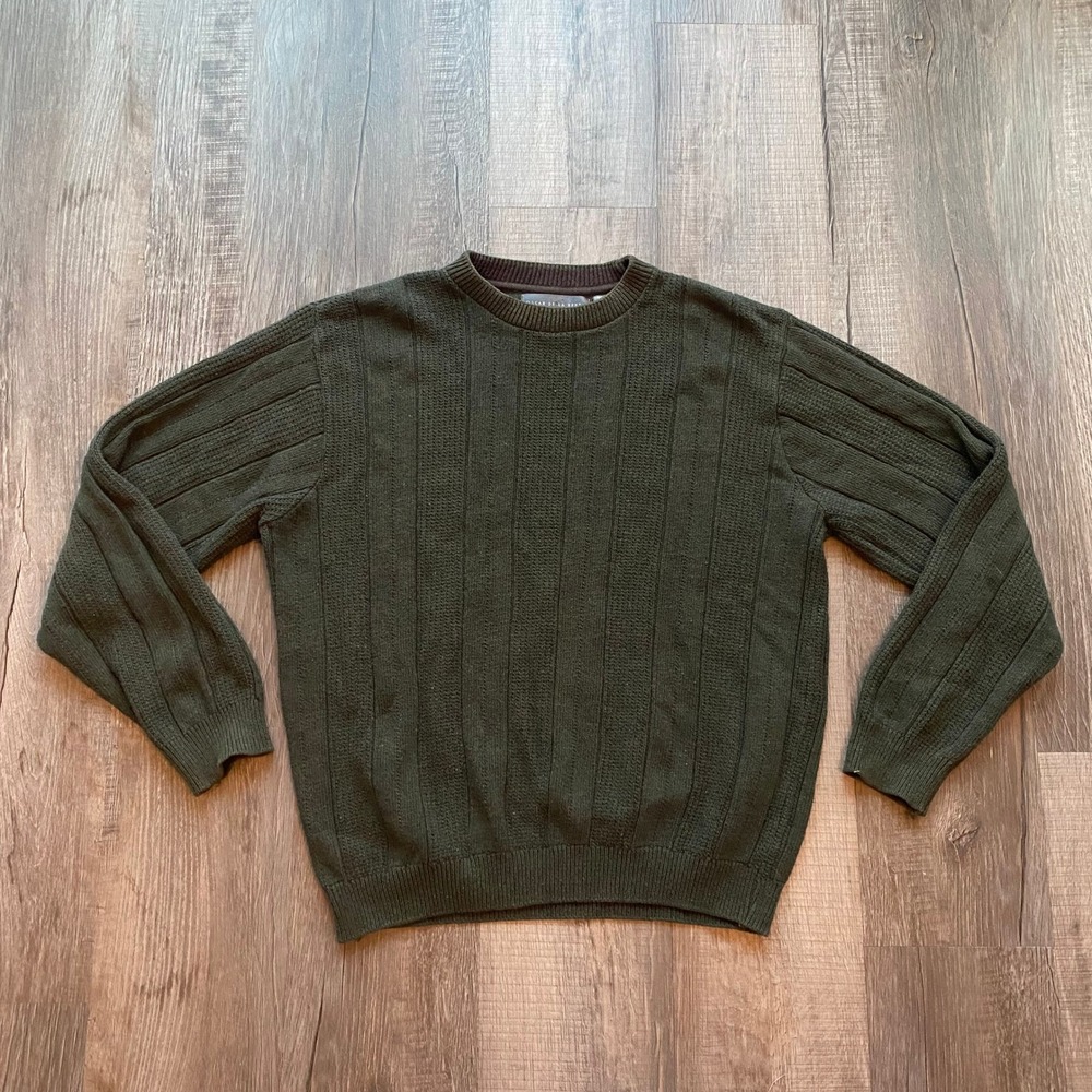 Oscar De La Renta Cable Knit Cotton Sweater Large
